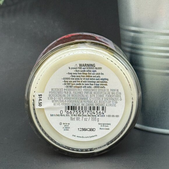 BBW Peace Iced Raspberry Bellini Bath & Body Works Mason Jar Single Wick Candle - Picture 9 of 10